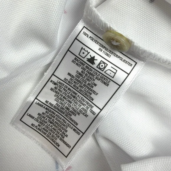 Bermuda Sands Golf Polo Mens 2XL 'Clubs White' Print Performance S/S White NWT - Picture 9 of 13